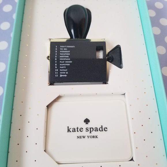 Kate Spade rotating stamp with ink - Picture 3 of 4